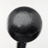 British vintage black shaft round handle walking stick 92cm